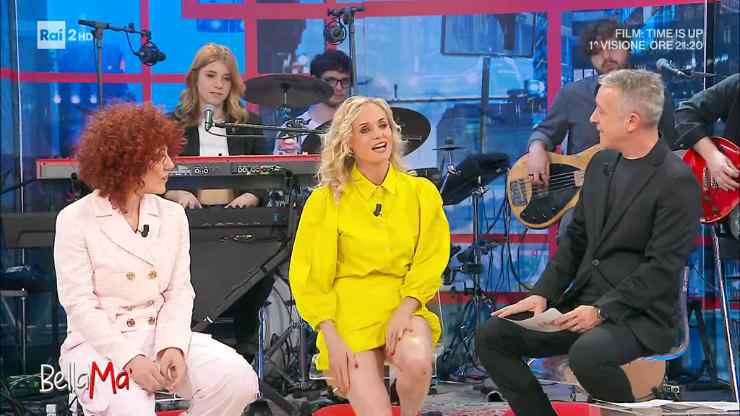 diaco, justine mattera sul palco
