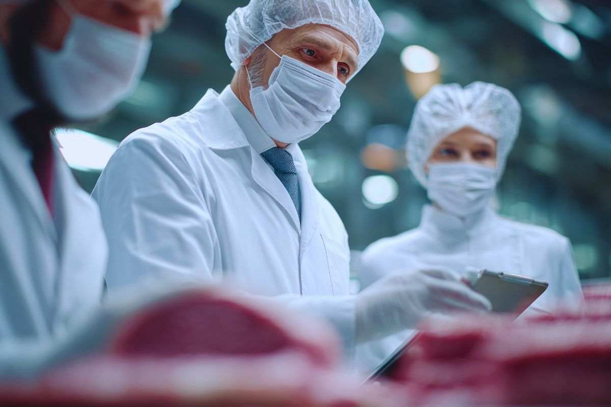biologi che esaminano prodotti alimentari