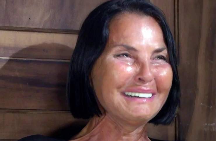 Marina Giordano in lacrime